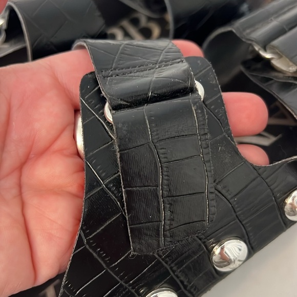 Sam & Libby Black Slide Sandals 7 - Picture 14 of 16